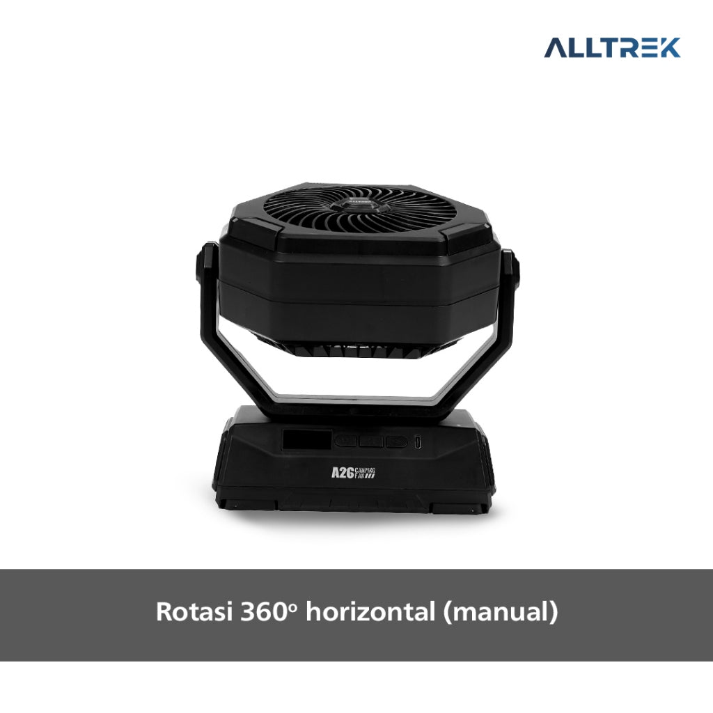 ALLTREK Kipas Angin Camping A26 Rechargeable With Led Lamp