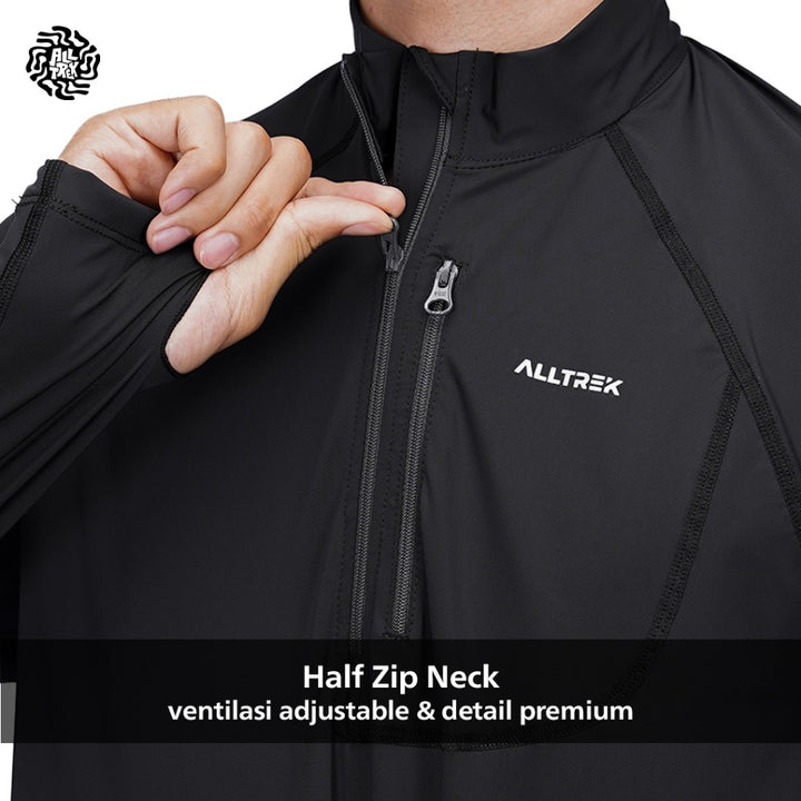 ALLTREK Baselayer DRYTON Quick Dry Thumb Hole Baju Olahraga Outdoor Longsleeve Jersey Running Gym Pria