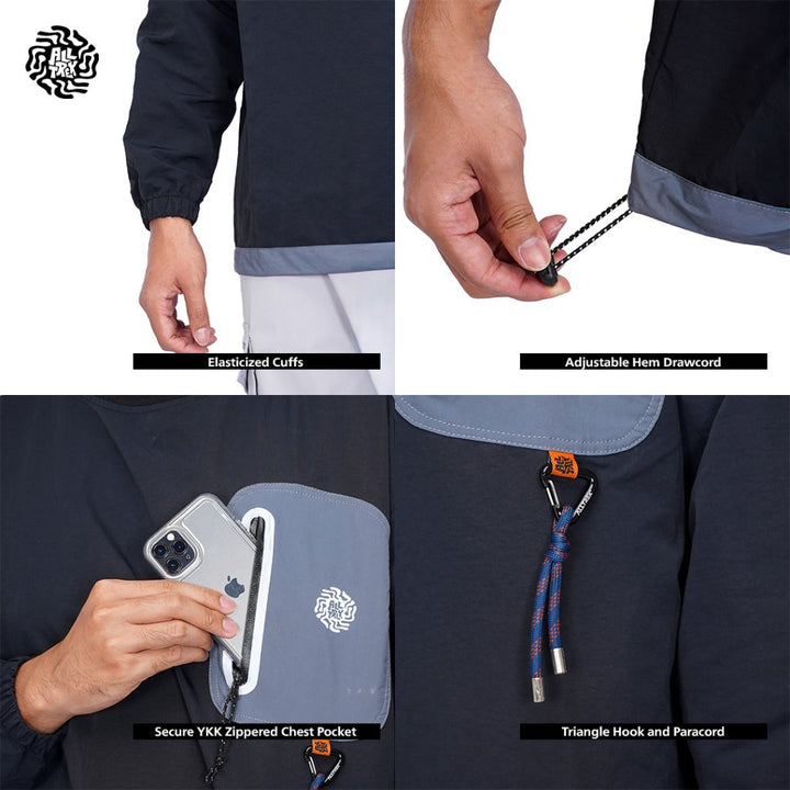 ALLTREK Windbreaker Crewneck CRINKO Wrinkle