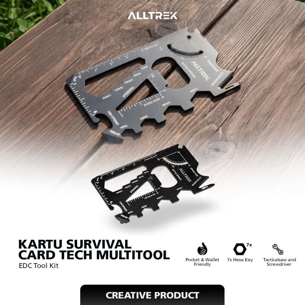 ALLTREK Outdoor Portable 18-in -1 Card Knife Field Survival Equipment Multi-purpose Tool Portable