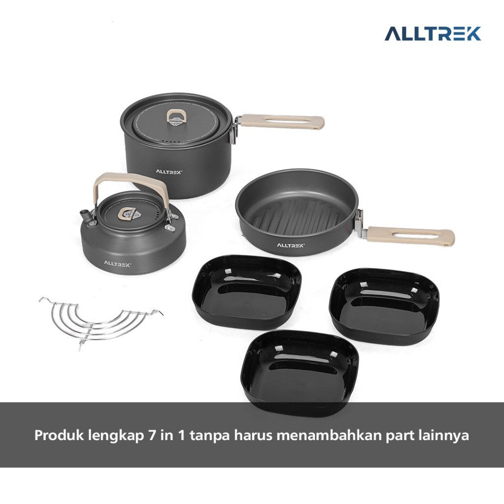 ALLTREK Cooking Set Camping 7in1 Set Alat Masak Outdoor Hiking