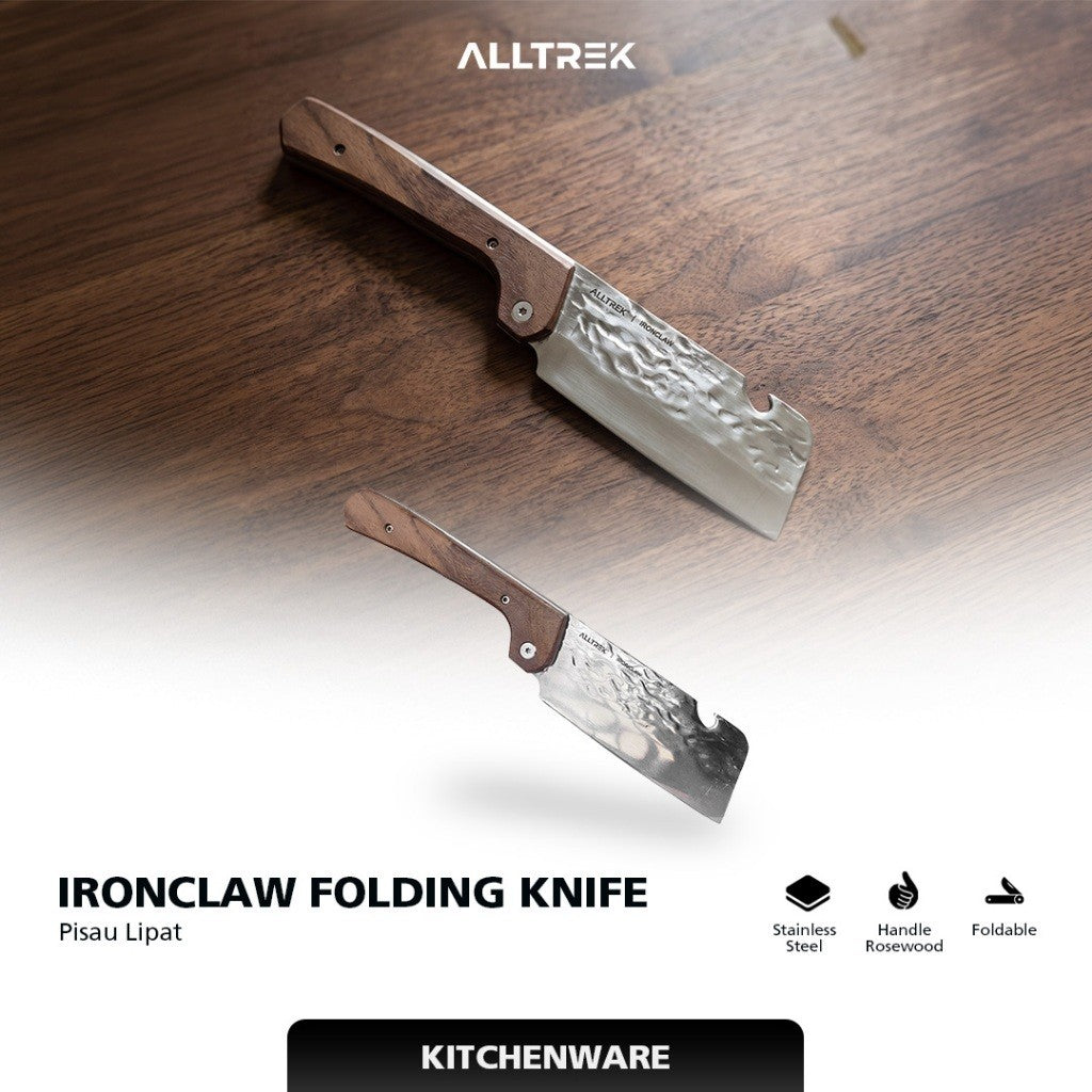 ALLTREK Ironclaw Folding Knife Pisau Lipat Pemotong Sayuran Daging Outdoor Multifungsi