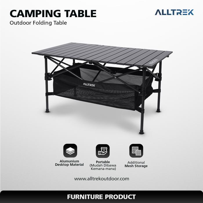 ALLTREK Meja Camping Outdoor Folding Table Durable Multifunction
