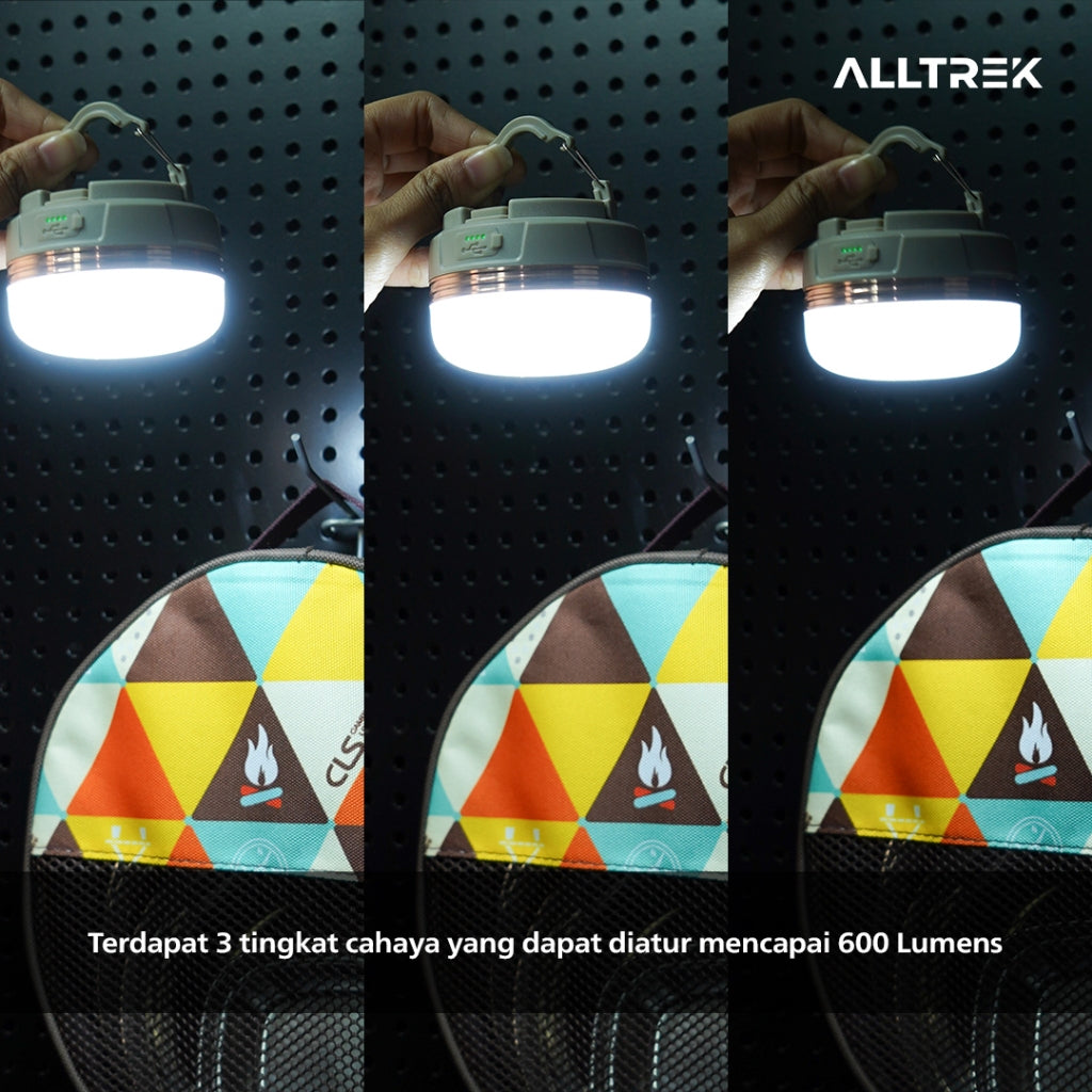 ALLTREK Lampu Camping Emergency GLOWNEST Lampu Gantung Tenda Estetik Soft Light Multifungsi Portable LED Rechargeable