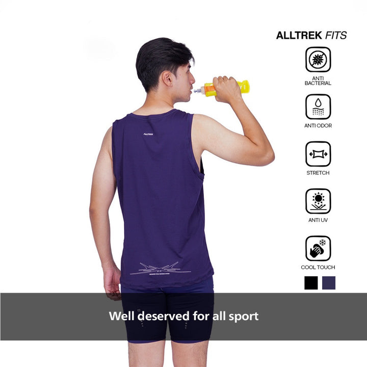 ALLTREK Sleeveless Baselayer RYTHM Singlet Atasan Lari Baju Olahraga Gym Fitness Pria