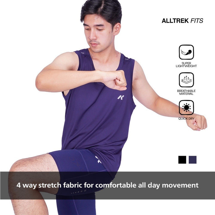 ALLTREK Sleeveless Baselayer RYTHM Singlet Atasan Lari Baju Olahraga Gym Fitness Pria