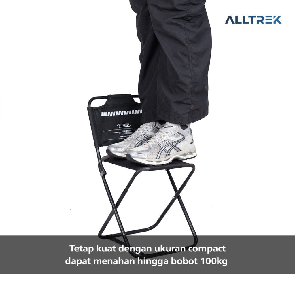 ALLTREK Mini Folding Chair With Backrest Kursi Lipat Mini Dengan Sandaran Punggung