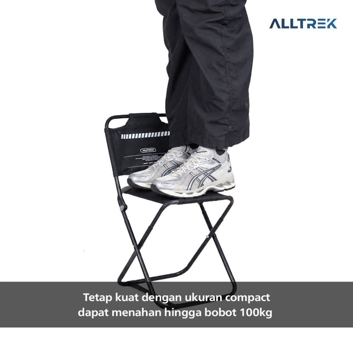 ALLTREK Mini Folding Chair With Backrest Kursi Lipat Mini Dengan Sandaran Punggung