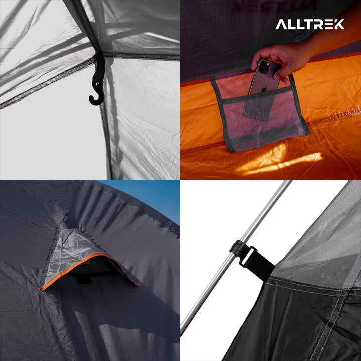 ALLTREK Tenda Hiking GRAVINIX 1-2 Orang Waterproof PU3000 Tenda Gunung Ultralight Aluminium Camping