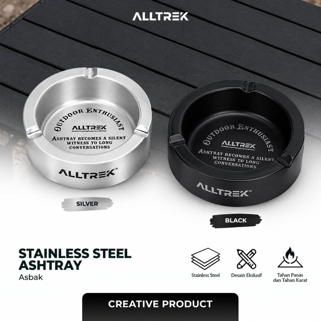 Asbak Stainless Steel Tahan Karat