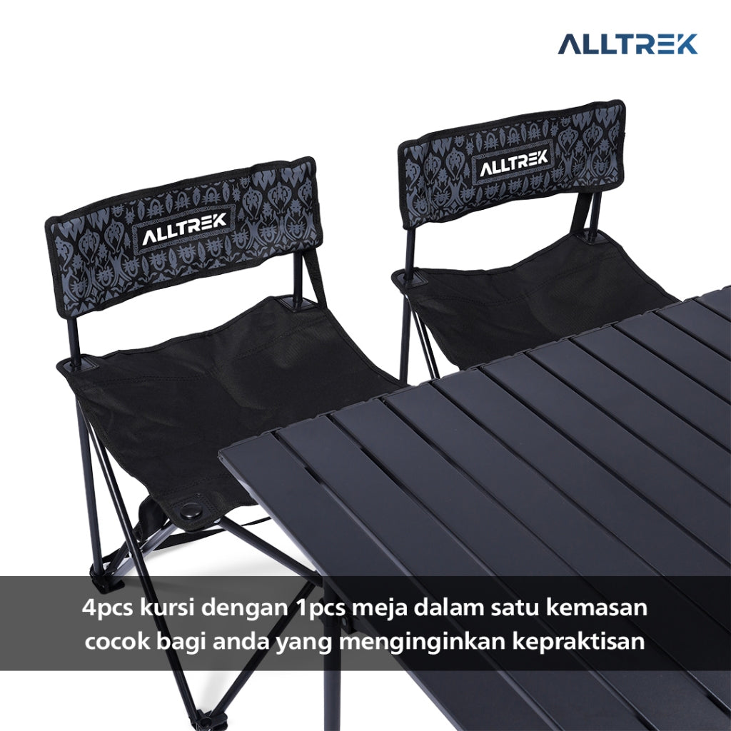 ALLTREK Set Meja Kursi Camping Gear Folding Table Chair Set