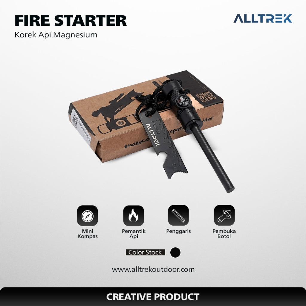 ALLTREK Fire Starter Korek Api Magnesium Multifungsi
