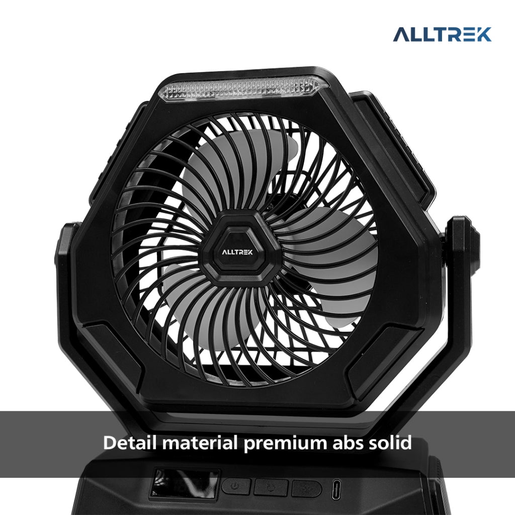 ALLTREK Kipas Angin Camping A26 Rechargeable With Led Lamp
