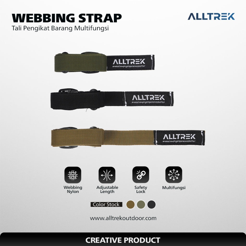ALLTREK Webbing Strap Ws-002 Tali Pengikat barang Multifungsi