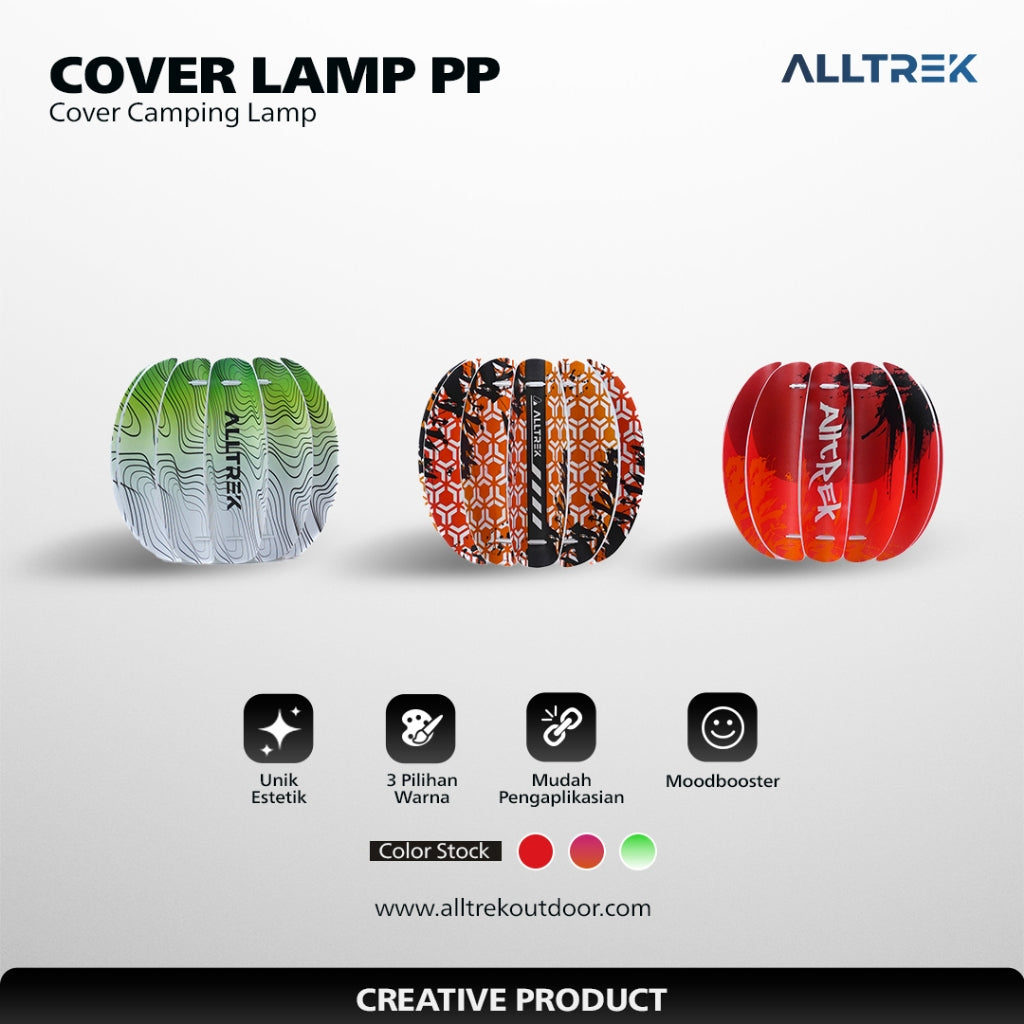 ALLTREK Cover Lampu Bunga Pp Board Camping Lamp Shade