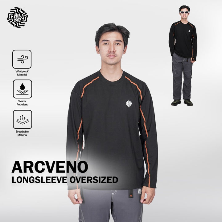 ALLTREK Kaos Lengan Panjang ARCVENO Casual Longsleeve Thumbholes Cotton Combed 20s