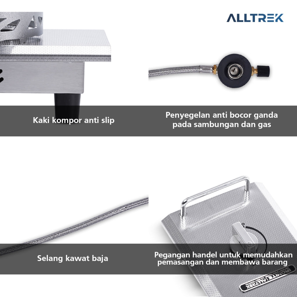 ALLTREK Kompor Camping IRONITE Camping Half IGT Panel Stove