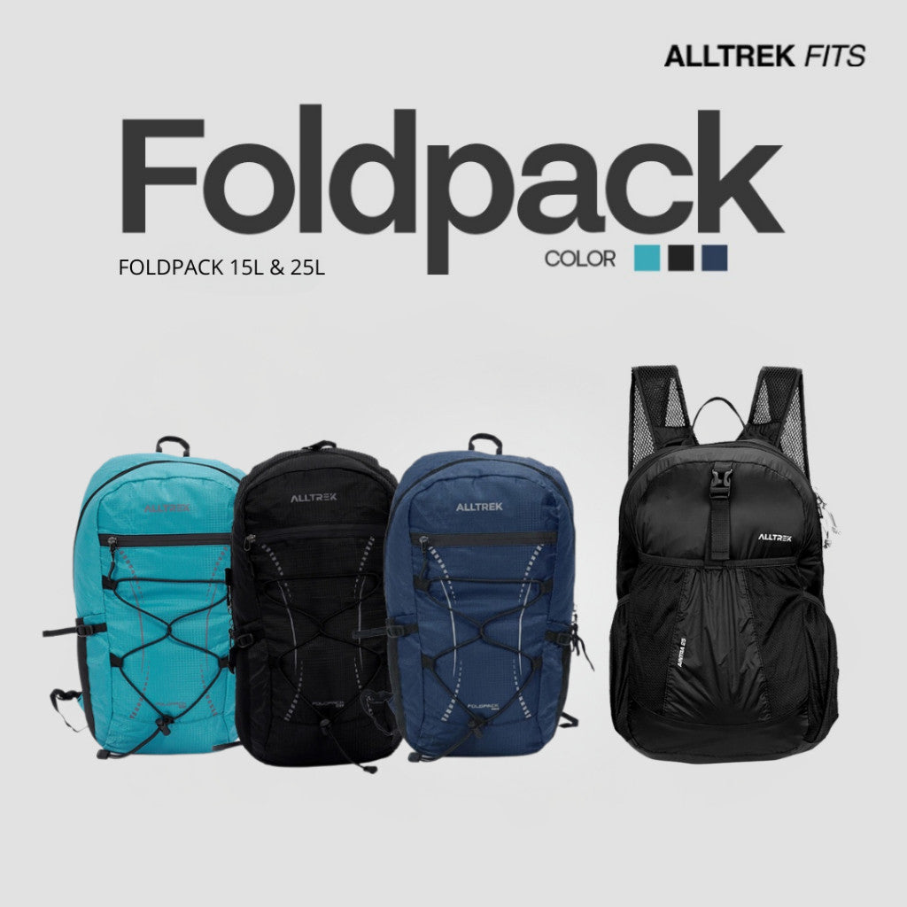 ALLTREK Tas Ransel Lipat FOLDPACK 15L &amp; 25L Foldable Backpack Ransel Lipat 15L &amp; 25L Water Resistance Bag