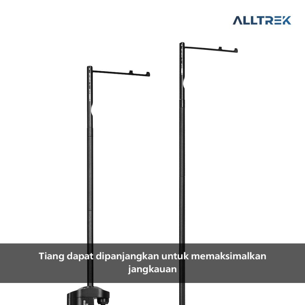ALLTREK Stand Lampu 2 in 1 Tiang Lampu Multifungsi Ringkas Mudah Dilipat