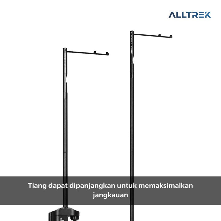 ALLTREK Stand Lampu 2 in 1 Tiang Lampu Multifungsi Ringkas Mudah Dilipat