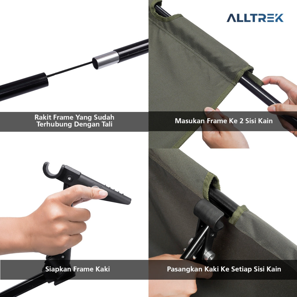 ALLTREK Folding Bed INVENA Velbed Lipat Camping Portable
