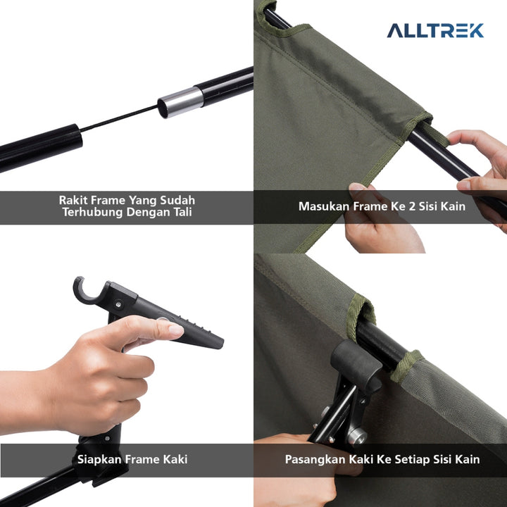 ALLTREK Folding Bed INVENA Velbed Lipat Camping Portable