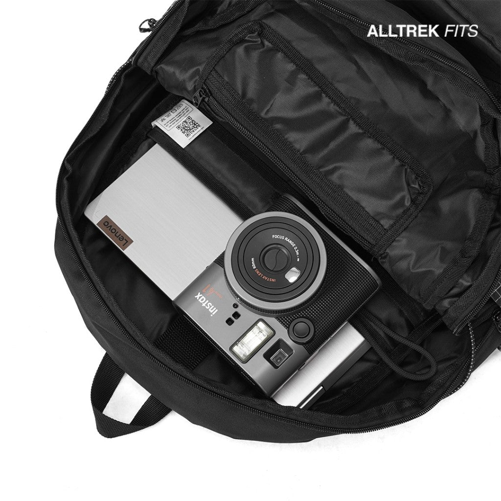 ALLTREK Tas Ransel Pria VELTRA Daypack Laptop Kantor Kuliah Grid Backpack Travel Bag Water Repellent 20L