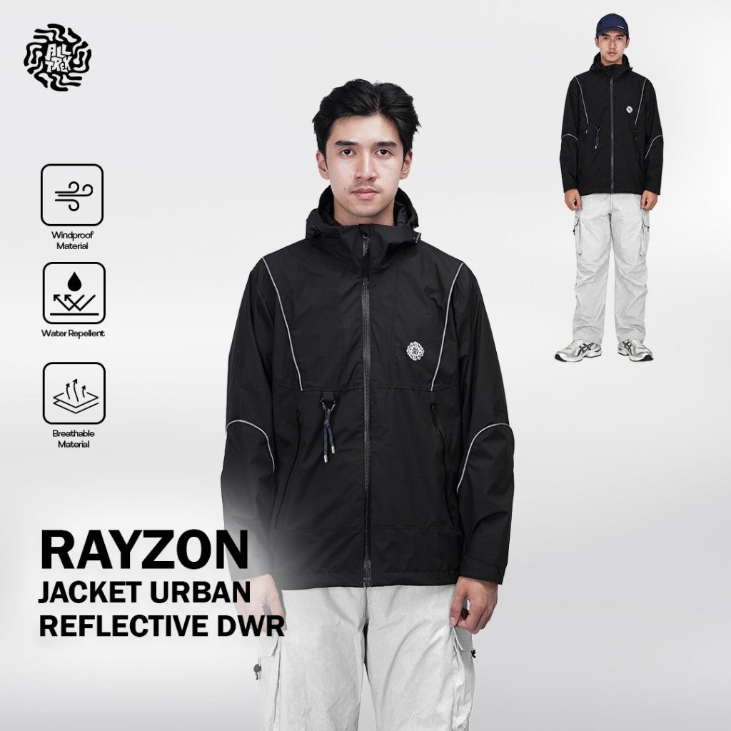ALLTREK Jacket RAYZON Jaket Outdoor Urban Reflektive Jaket Windbreaker Water Repellent