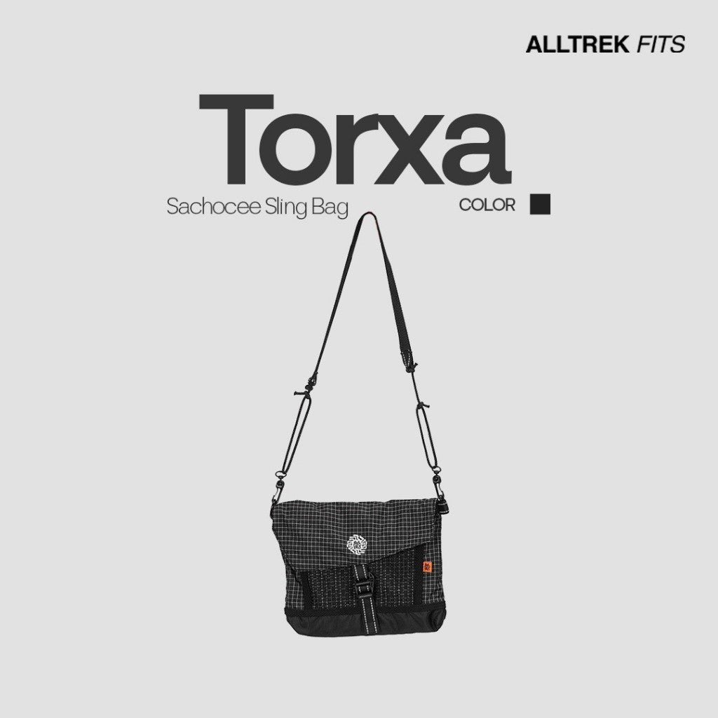 ALLTREK  Tas Selempang TORXA Sacoche Daily Sling Bag Urban Pria Wanita Nylon Grid
