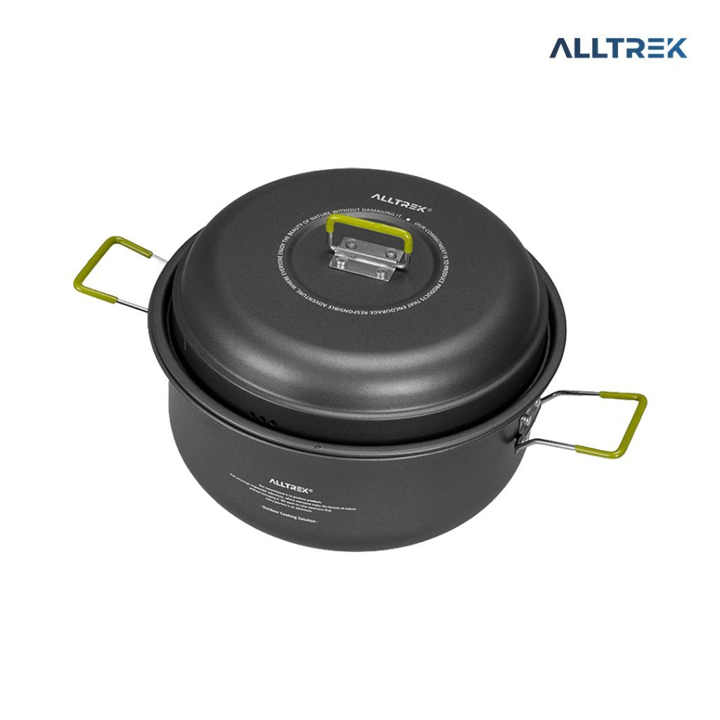 ALLTREK Alat Masak Outdoor Camping Cooking Pot with Non Stick Steamer