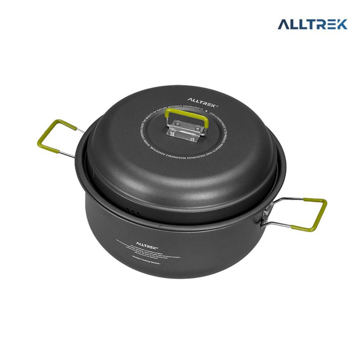 ALLTREK Alat Masak Outdoor Camping Cooking Pot with Non Stick Steamer