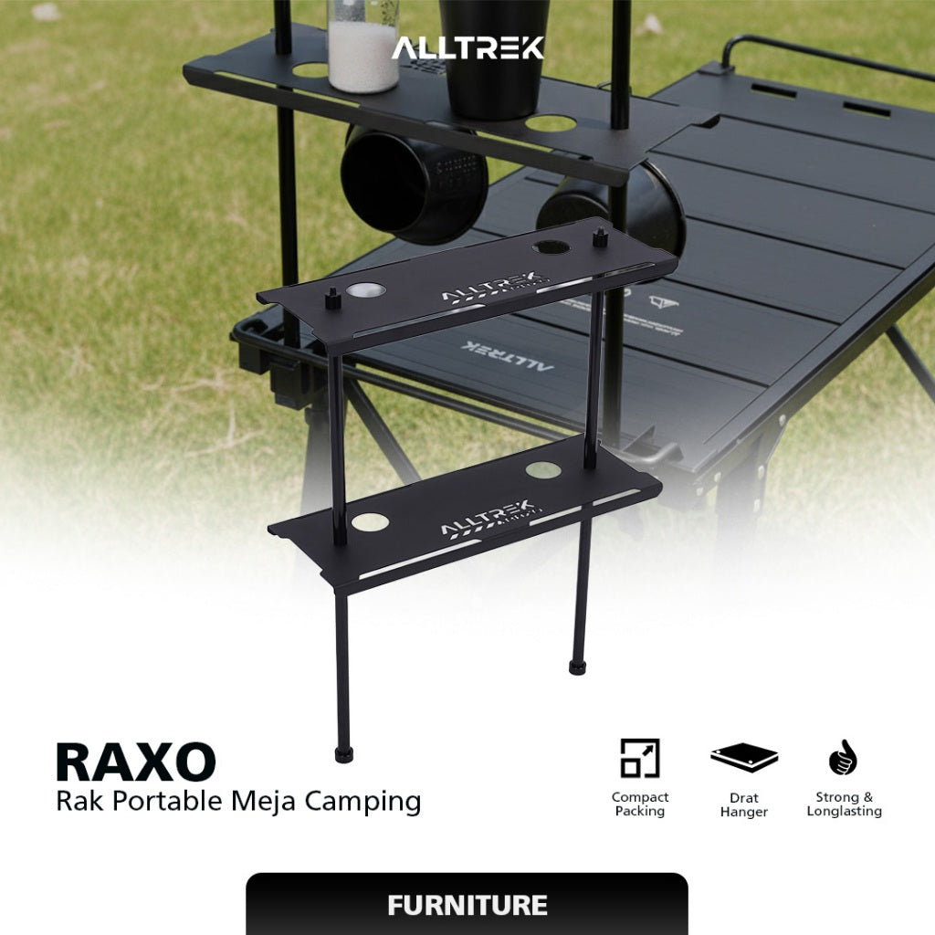 ALLTREK Desktop Shelves RAXO Rak Portable Meja Camping