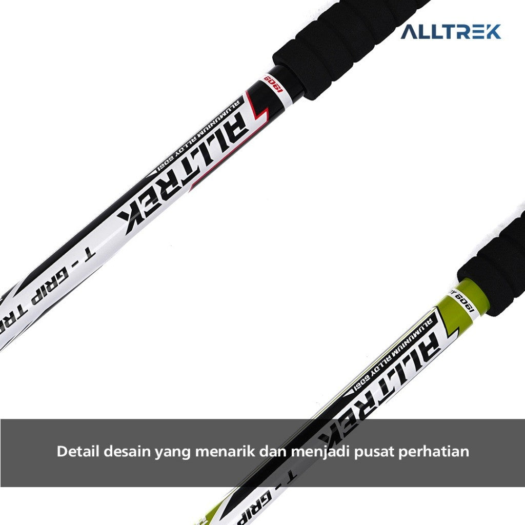 ALLTREK Trekking Pole Antishock 6061 Aluminum T Grip Tongkat Hiking Outdoor Camping