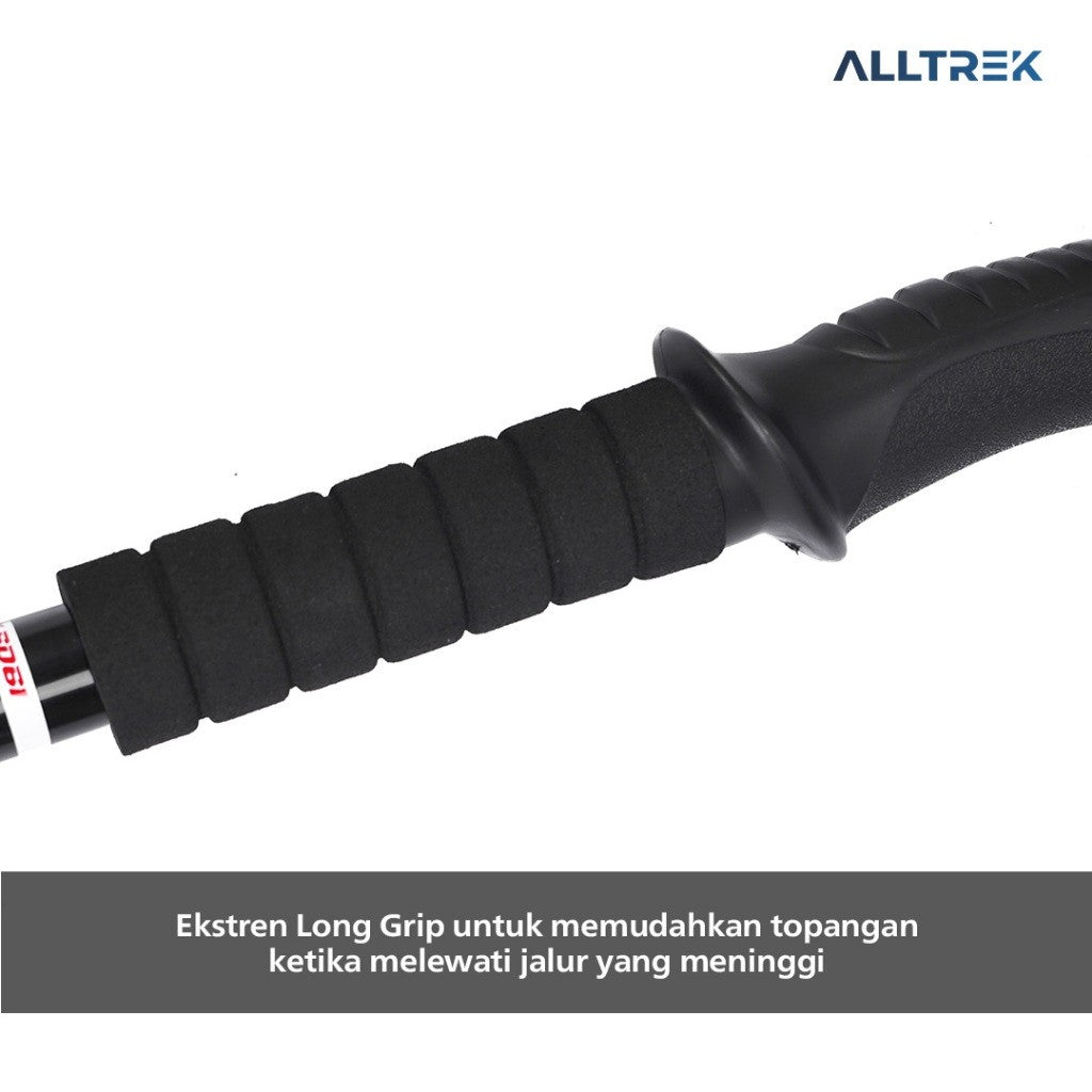 ALLTREK Trekking Pole Antishock 6061 Aluminum T Grip Tongkat Hiking Outdoor Camping