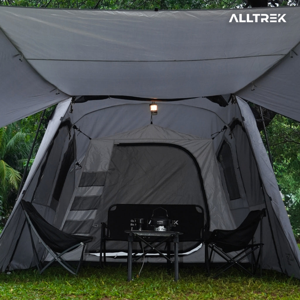 ALLTREK Tenda Camping ECLIPTA GREY Tunnel 4 Person Double Layer Waterproof Tent