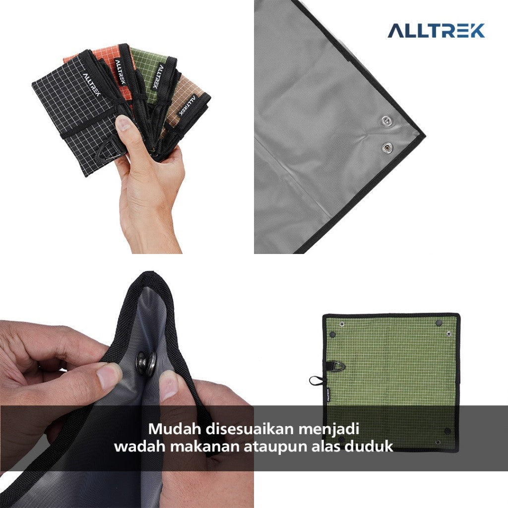 ALLTREK Alas Duduk Hiking Camping Multifungsi Waterproof Nylon Gridstop Ultralight