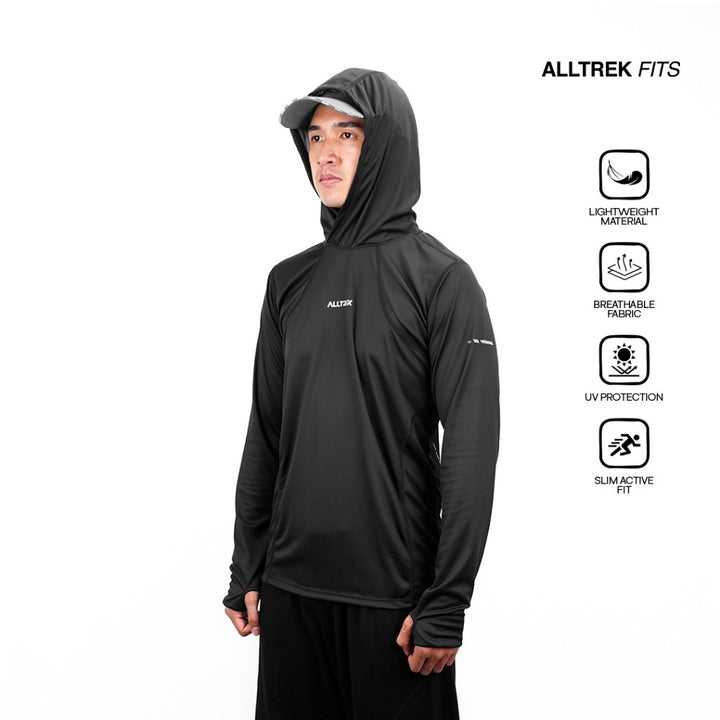 ALLTREK Baselayer Hoodie DORRE Quick Dry Atasan Olahraga Outdoor Trail Run Hiking Camping