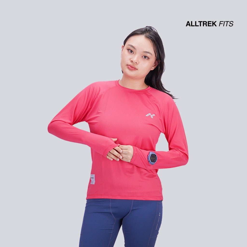ALLTREK Baselayer RHEOS Women Longsleeve Jersey Ultra Light Clockhole Baju Olahraga Quick Dry Wanita