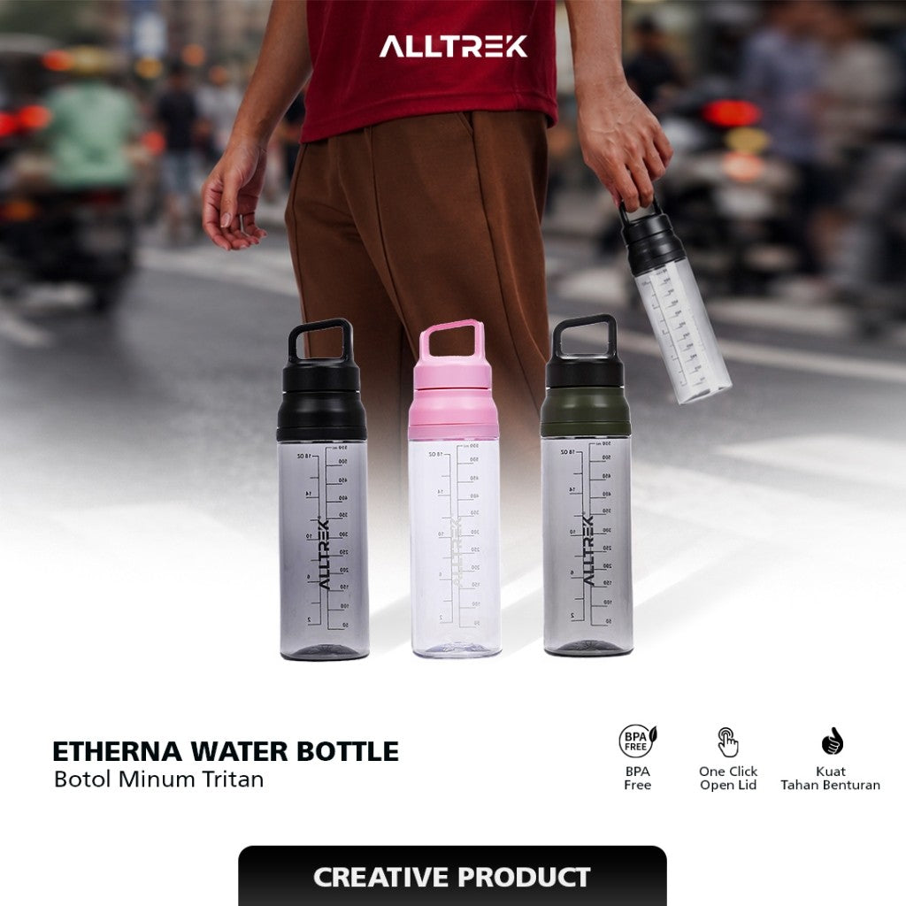 ALLTREK Botol Minum ETHERNA Water Bottle 600ML Botol Minum Bahan Tritan Tahan Panas Dan Dingin