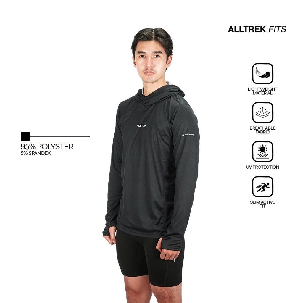 ALLTREK Baselayer Hoodie DORRE Quick Dry Atasan Olahraga Outdoor Trail Run Hiking Camping