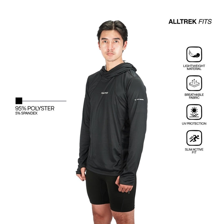ALLTREK Baselayer Hoodie DORRE Quick Dry Atasan Olahraga Outdoor Trail Run Hiking Camping