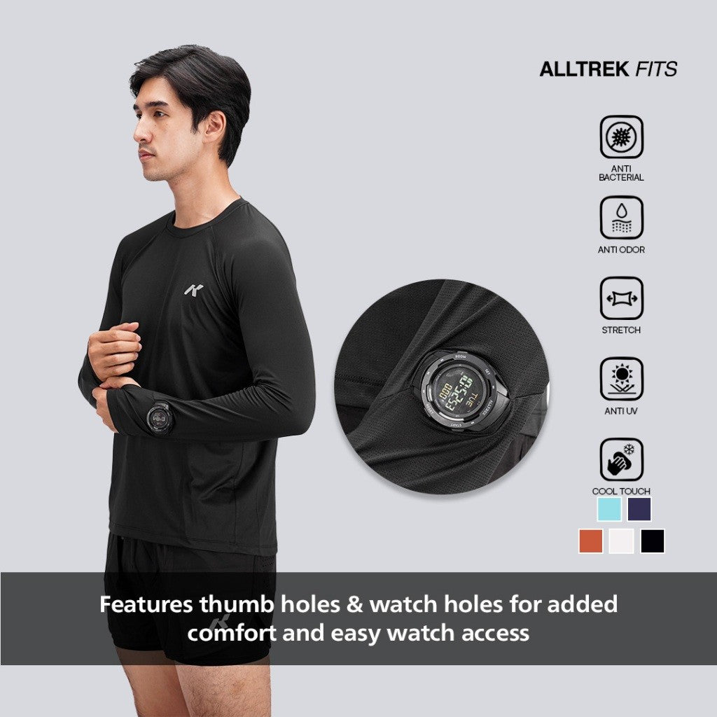 ALLTREK Baselayer RHEOS Longsleeve Jersey Ultra Light Clockhole Baju Olahraga Quick Dry Pria Wanita