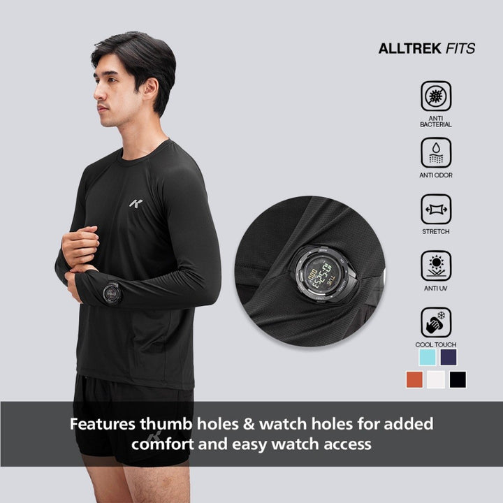 ALLTREK Baselayer RHEOS Longsleeve Jersey Ultra Light Clockhole Baju Olahraga Quick Dry Pria Wanita