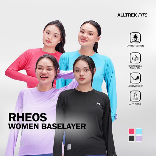 ALLTREK Baselayer RHEOS Women Longsleeve Jersey Ultra Light Clockhole Baju Olahraga Quick Dry Wanita