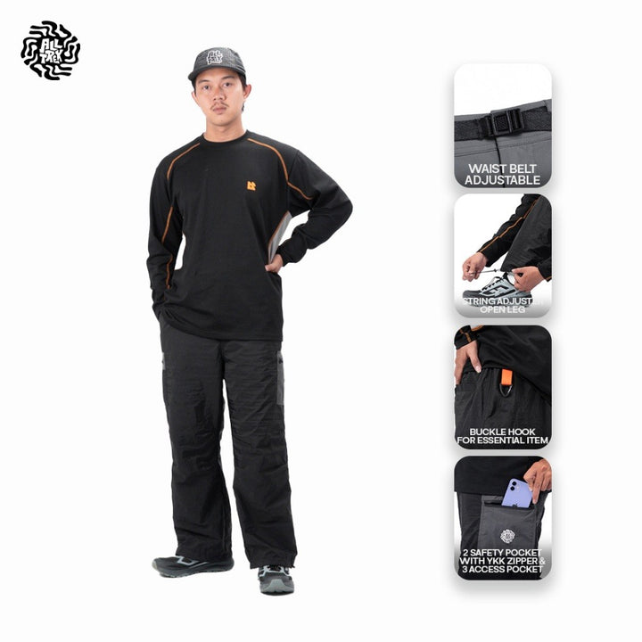 ALLTREK Celana Trackpants Parasut Cargo FORGE Celana Panjang Crinkle Urban Outdoor