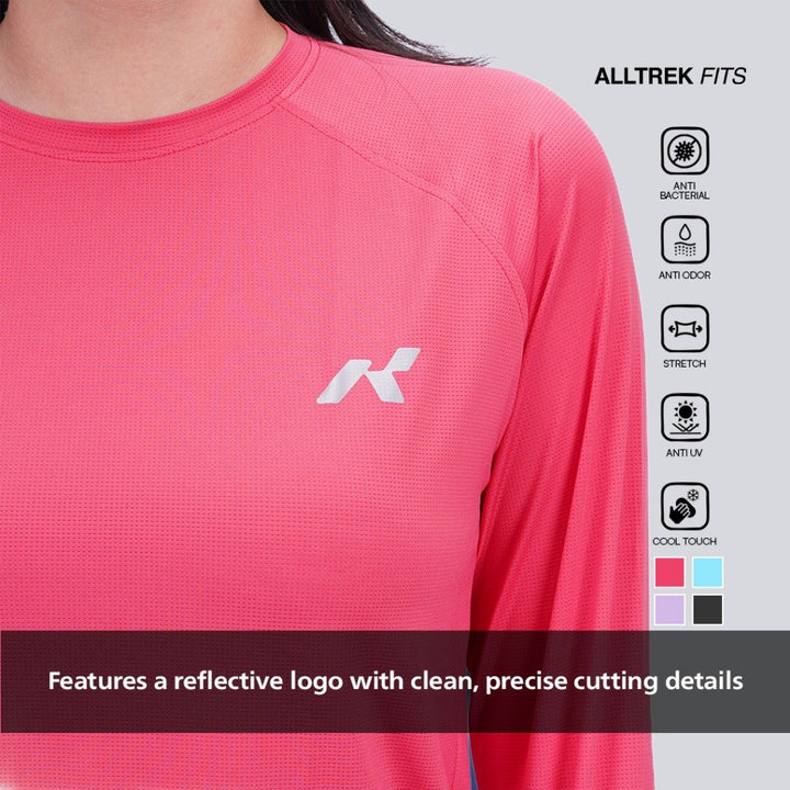 ALLTREK Baselayer RHEOS Women Longsleeve Jersey Ultra Light Clockhole Baju Olahraga Quick Dry Wanita