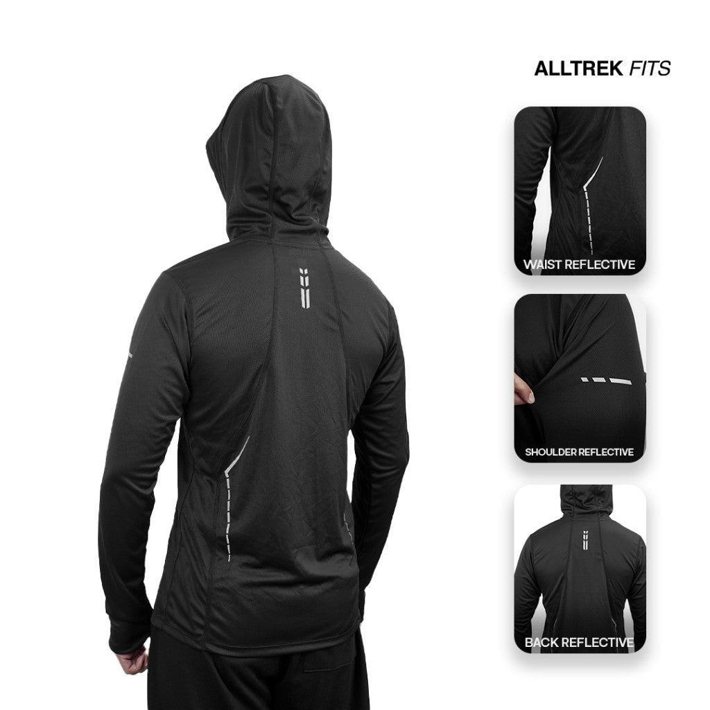 ALLTREK Baselayer Hoodie DORRE Quick Dry Atasan Olahraga Outdoor Trail Run Hiking Camping