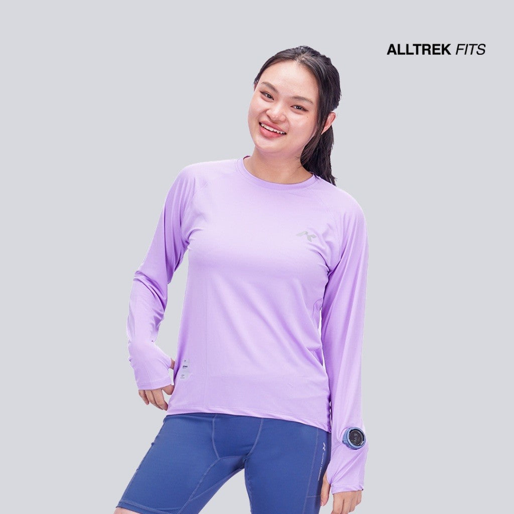 ALLTREK Baselayer RHEOS Women Longsleeve Jersey Ultra Light Clockhole Baju Olahraga Quick Dry Wanita