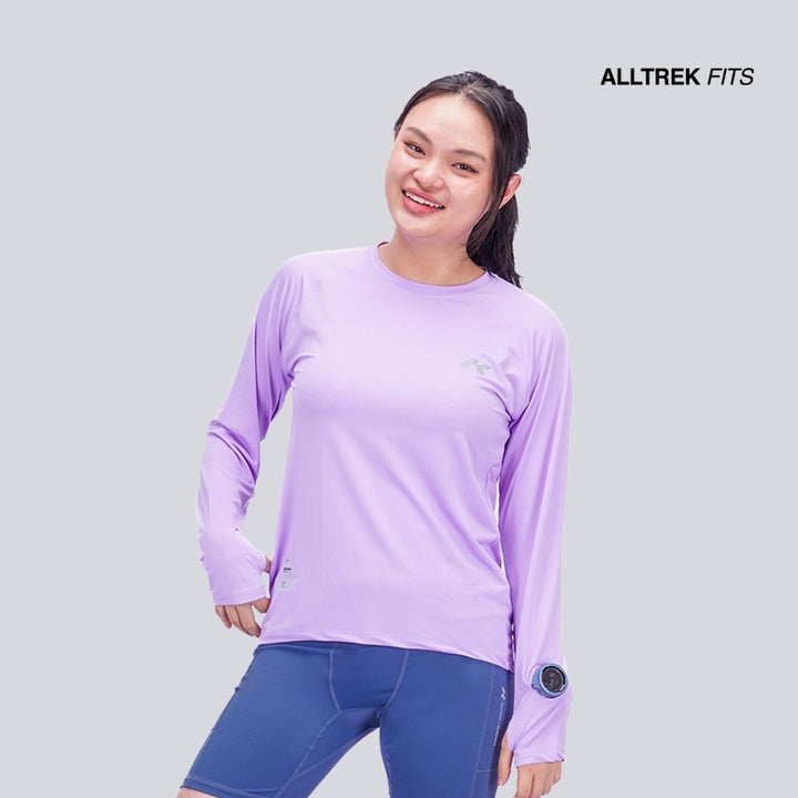 ALLTREK Baselayer RHEOS Women Longsleeve Jersey Ultra Light Clockhole Baju Olahraga Quick Dry Wanita