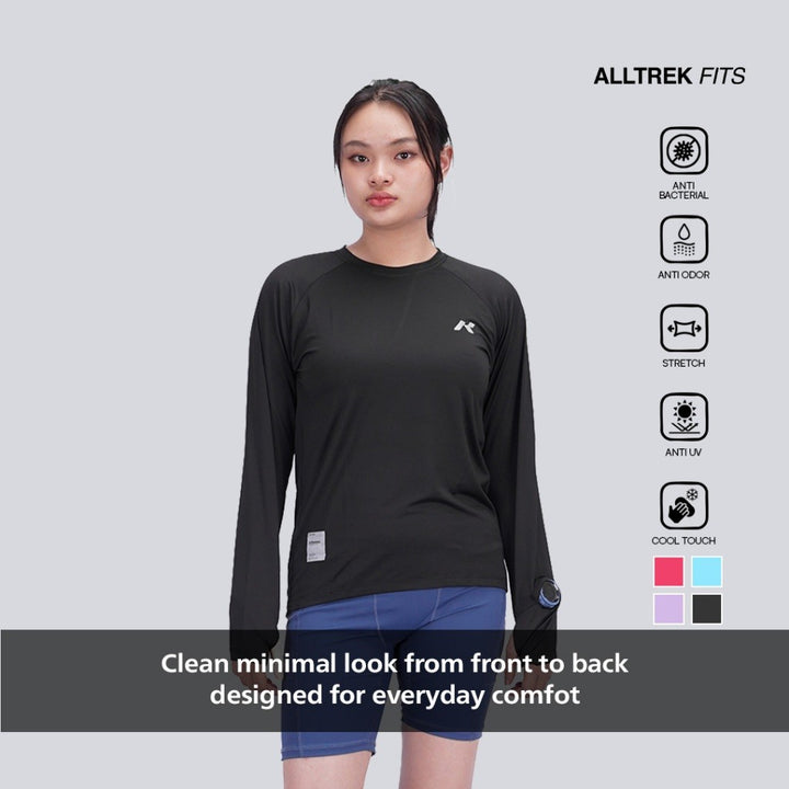 ALLTREK Baselayer RHEOS Women Longsleeve Jersey Ultra Light Clockhole Baju Olahraga Quick Dry Wanita